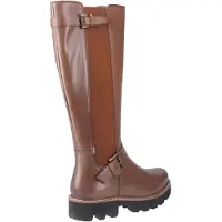 POD Aleena Leer/Textiel Dameslaarzen Tan