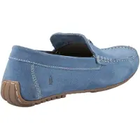 Hush puppies Ralph Suède Leren Mannen Blauwe Instappers