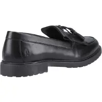Hush puppies Verity Kiltie Leren Dames Zwarte Instappers