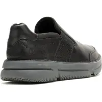 Hush puppies Baylor Leren Mannen Zwarte Instappers