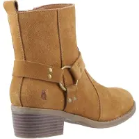 Hush puppies Iria Suède Tan Enkellaarsjes Met Hak Voor Dames