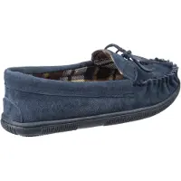 Cotswold Alberta Suède Heren Pantoffels In Marineblauw
