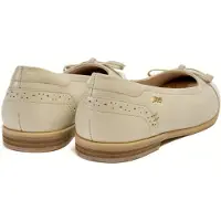 POD Priya Leren Dames Taupe Ballerina's