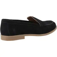 Hush puppies Natasha Leren Dames Zwarte Instappers