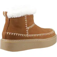 Hush puppies Brielle Suede Dames Tan Winter Enkellaarzen