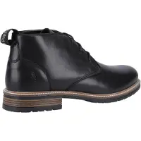 Hush puppies Ricky Leren Zwarte Enkellaarzen Voor Heren