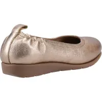 Hush puppies Skylar Leer Dames Gouden Ballerina's
