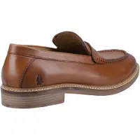 Hush puppies Benedict Leren Heren Tan Instappers
