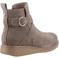 Hush puppies Lyra Suède Dames Taupe Winter Enkellaarzen