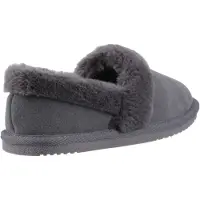 Hush puppies Ariel Suède Dames Grijze Slippers