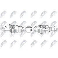 NTY NPW-TY-224 Aandrijfas