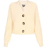 Dreimaster Gebreid vest crème / bruin