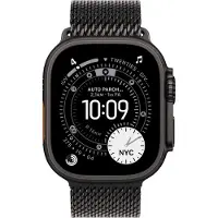 Apple Watch Strap - 49mm - Black Titanium - Milanese Loop - Medium