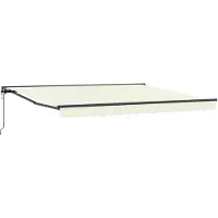 vidaXL Zonnescherm Frame Crème 400 × 300 cm Polyester met PU-coating
