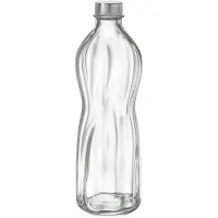 Bormioli Rocco Waterfles 1 Liter Glas Transparant/zilver