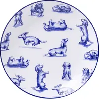 Heinen Delfts Blauw Gebaksbord Nhaan Blauw / Wit D 15 H 1,5 Cm
