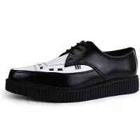 T.U.K . - Rockabilly Creepers - Pointed Creeper Tie - EU41 tot EU46 - voor Mannen - zwart-wit - Maat 44