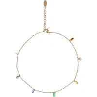 NAEMI Armband goud / lichtgroen / lichtlila / lichtroze