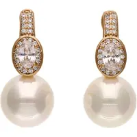 NAEMI Oorbellen goud / transparant / wit