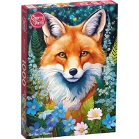 CherryPazzi Red Fox in Flowers Puzzel 1000 Stukjes