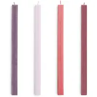 HAY Kaars Square Candle Reds And Bordeaux (Set van 4)