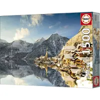 Educa Puzzel – – Hallstatt in de winter – 1500 stukjes – Horizontaal formaat – 85 x 60 cm – Voor volwassenen