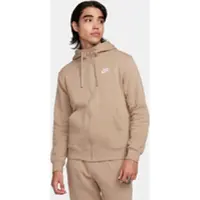 Nike Club Fleece Hoodie met rits voor heren - Bruin | Maat XS