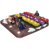 Santaville Flower Field Worders with LED Polyresin 23cm