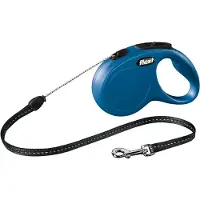 Flexi rollijn NEW CLASSIC TOUW S/5M blauw - ergonomisch ontwerp - 5 m