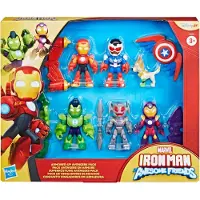 Hasbro Set van 6 figuren Marvel Iron Man and his Awesome Friends Pack Avengers in harnassen