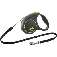 Flexi rollijn black design cord groen - s 5 mtr tot 12 kg