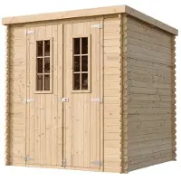 Timbela Houten tuinhuis met vloer, geïmpregneerd - 3,53 m2, model M309C+M309G