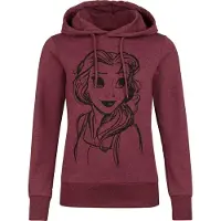 Disney - Trui met capuchon - Belle - S tot XXL - voor Vrouwen - rood gemêleerd - Maat L