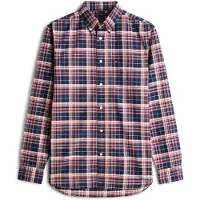 Tommy Hilfiger Overhemd 'HERITAGE' donkerblauw / lichtgrijs / donkerrood