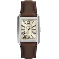 Fossil Analoog horloge 'CARRAWAY' chocoladebruin / zilver