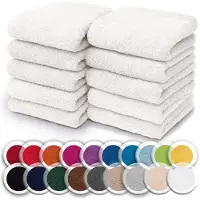 NatureMark Badstof washandje zeep molton 30 x 30 cm, wit