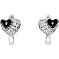NAEMI Oorbellen zwart / zilver / transparant