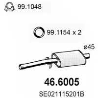 ASSO 46.6005 Uitlaat middendemper