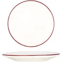 Bonna Dessertbord linea burgundy porselein 15 cm set van 6