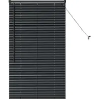 vidaXL Venetiaanse jaloezie Zwart 130 x 80 cm 25 mm Aluminium