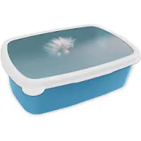 MuchoWow Broodtrommel Blauw - Lunchbox Paardenbloempluisje - Blauw - Lucht - Brooddoos 18x12x6 cm - Brood lunch box - Broodtrommels voor kinderen en volwassenen