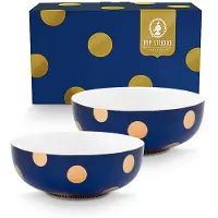 Pip studio Kom Dot Delight Navy-Gold 20 cm (Set van 2)