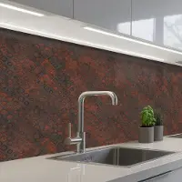 KitchenYeah Keuken achterwand 200x80 cm - Spatscherm zelfklevend Patroon - Roest print - Bruin - Muurbeschermer - Spatwand fornuis