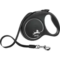 Flexi Black Design - Rollijn Hondenriem - M - 5 m - Middelgrote Honden