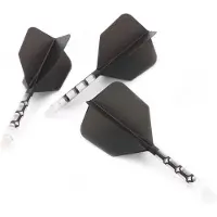 Cuesoul - ROST T19 Integrated Dart Flights - Big Wing - Black Clear