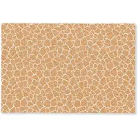 MuchoWow Deurmat 90x60 cm - Droogloopmat Giraf - Oranje - Patroon - Mat voor binnen - Schoonloopmat - Deurmatten met print - Inloopmat