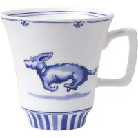 Heinen Delfts Blauw Mok Nhaan Blauw / Wit D 8 H 9,5 Cm