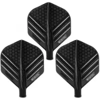 Cuesoul - Tero Flight System AK4 Honnycombs Pattern - Black Standard - Dart Flights