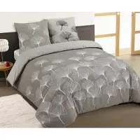Vision Home VISION Ginko Flanel - Tweezijdig omkeerbaar Dekbedovertrekset - 100% katoen flanel: warm en zacht - Tweepersoons - Dekbedovertrek 200 x 200 cm met 2 bijhorende slopen - Beige - Oekotex gecertificeerd