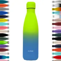 FLASKE Original 500ML - Gradient Lagoon - RVS Drinkfles van 500ML - Geschikt als waterfles, thermosfles en thermoskan